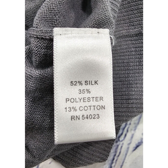 Banana Republic Silk Blend Sweater Long Sleeve Gray MENS SIZE XL - Picture 6 of 10